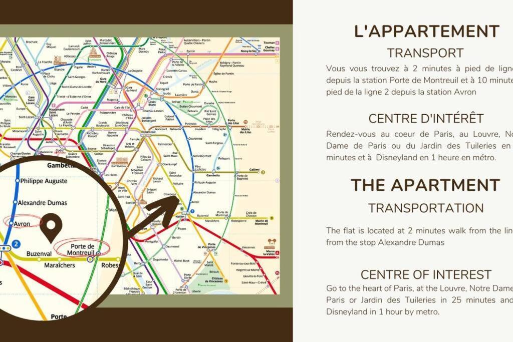 42.Appart 6Pers#2Bedroom #Pere Lachaise #Nation パリ エクステリア 写真